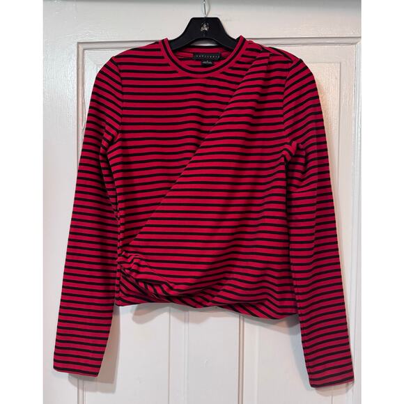 Sanctuary Tops - New Sanctuary Red Black Stripe Long Sleeve Top Size S